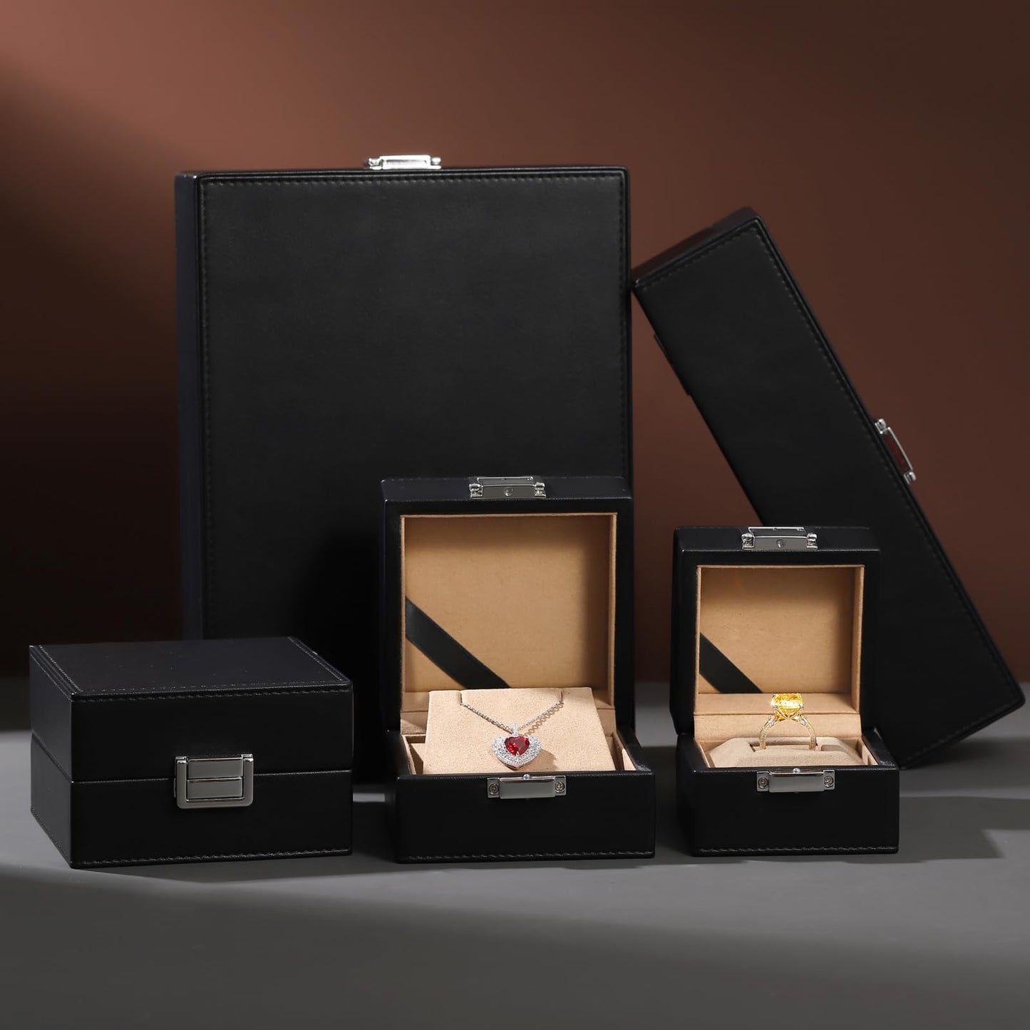 Vidifina Bracelet/Bangle Gift Box Square Jewelry Luxury Display Boxes Storage Case for Women (BRACELET-BLACK)