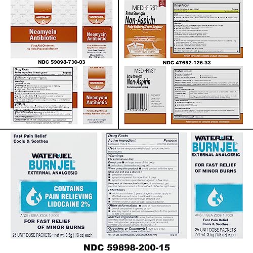 MFASCO First Aid Kit Refill Pack - for Home, RV, and Automotive - Restock Supply Pack - Includes Bandages, Gauze Pads, Col...