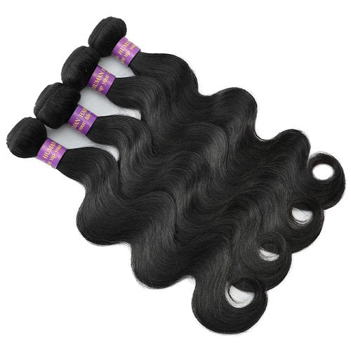 14A Human Hair Bundles 32 Inch Body Wave Bundles Human Hair 100% Unprocessed Brazilian Virgin Hair Body Wave 1 Bundle Human Hair Extensions for Women Natural Color Quick Weave