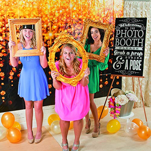 Celebration Lights Backdrop Banner for Christmas (3 Panels Make Backdrop 9' Wide x 6' Tall) DIY Photo Booths, Christmas Pa...
