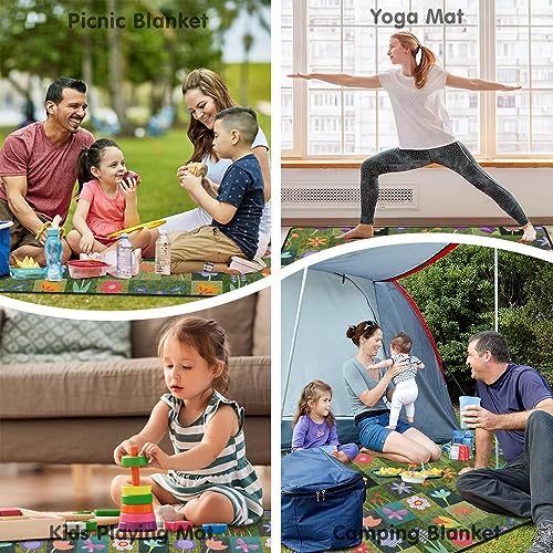 Supfitness Extra Large Picnic Blankets Waterproof Foldable (80 "x 80") Beach Blanket Waterproof Sandproof,3-Layer Thicking...