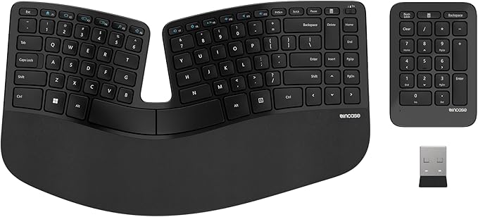 Incase Sculpt Ergonomic Keyboard – Designed by Microsoft – Split Keyset Design, Palm Rest, Contoured Layout, One-Touch Win...