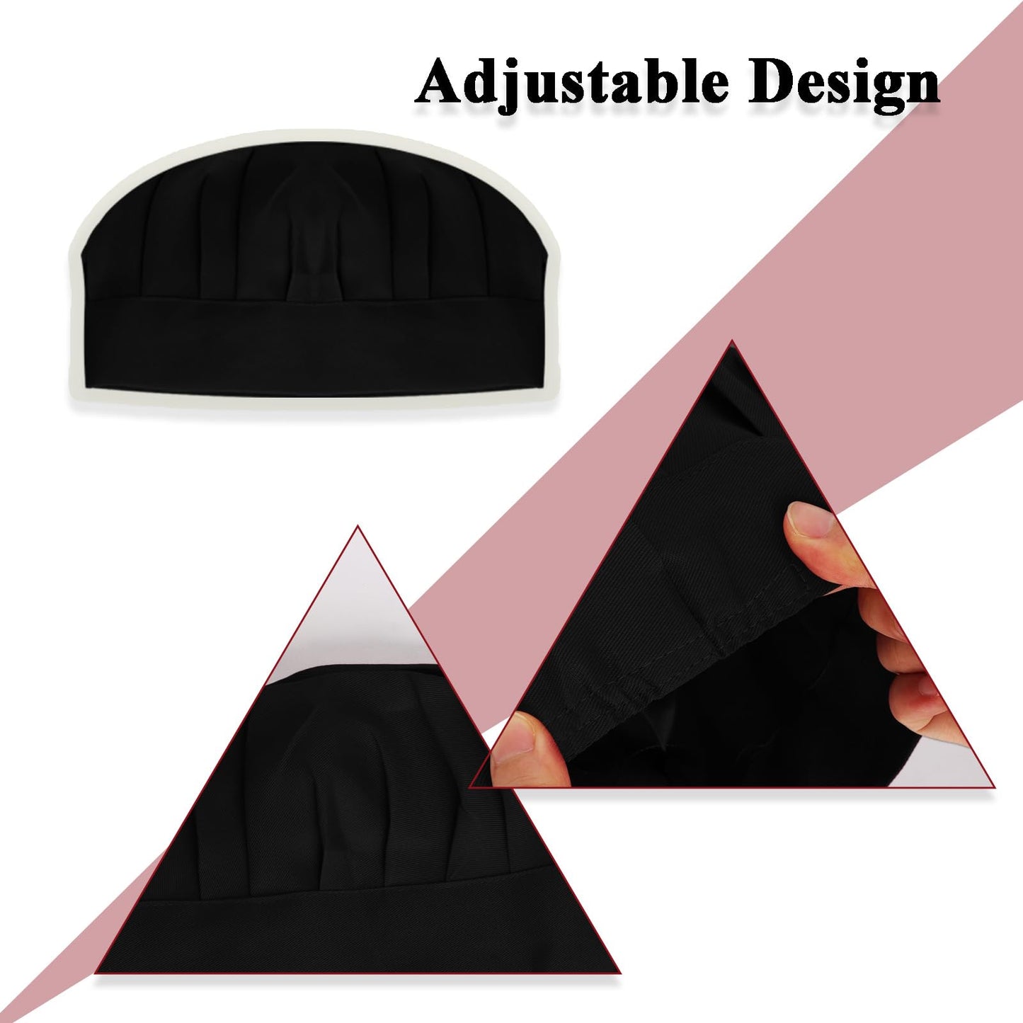 Ngdhkd 4PCS Hibachi Costume Cooking Accessories Halloween Hat Apron Baker Kitchen Tie Headband Cosplay Party Men Women (Black)