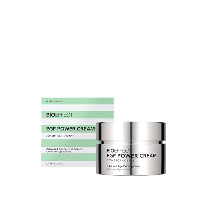BIOEFFECT EGF Power Cream | Advanced Age-Defying Face & Neck Cream with Epidermal Growth Factor + Hyaluronic Acid + Niacinamide for Wrinkles & Age Spots | 50 mL / 1.69 oz