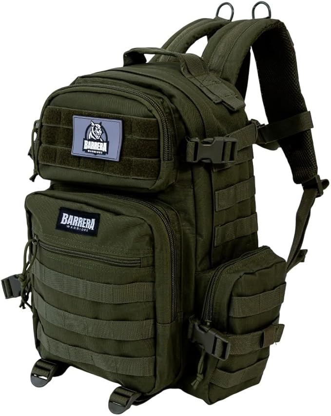 BARRERA warriors 25L Tactical Backpack, Military MOLLE Backpack for Daily Carry, Travel, Hiking, Camping & Outdoor Use (Ar...