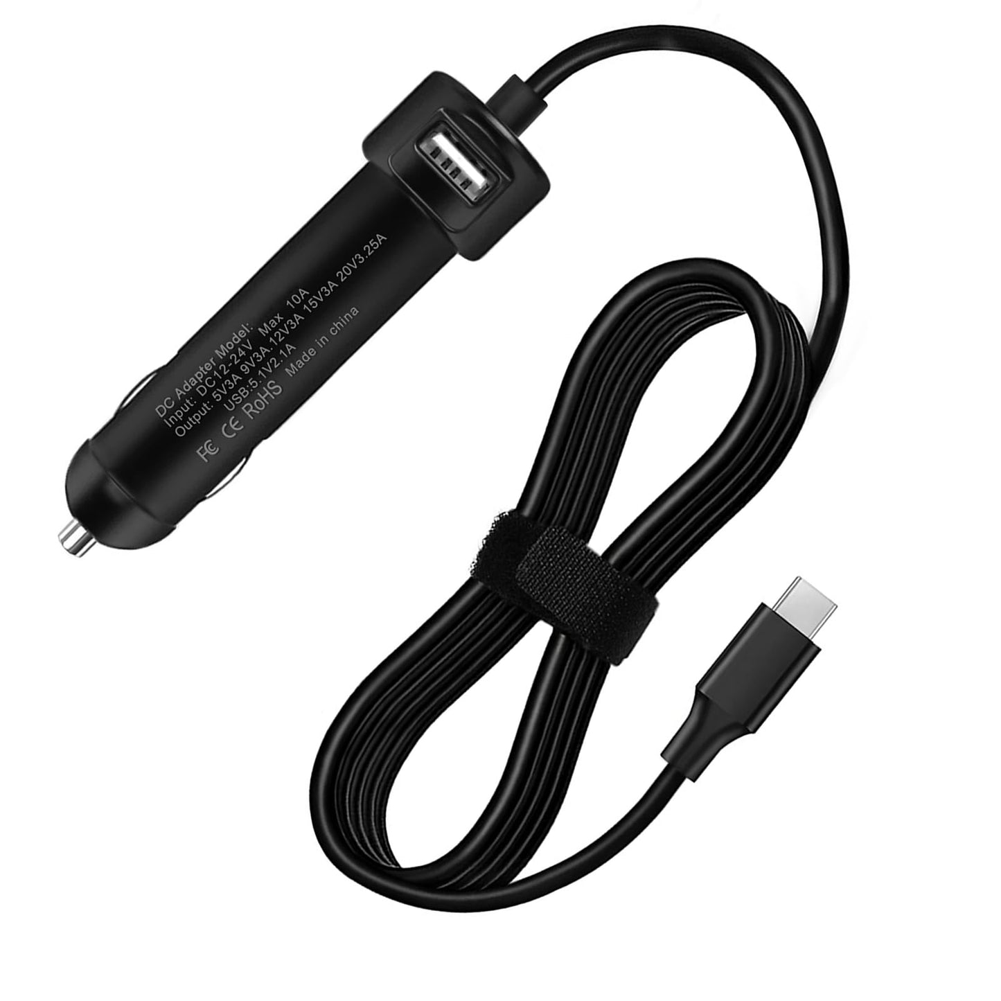 Juyoon 65W Usb-C Dc Travel Adapter Auto Car Charger Compatible With Dell Latitude 5550 5450 5350 9450 7650 7640 7450 7350 Inspir