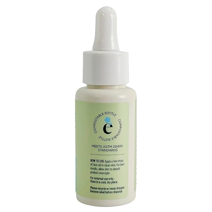 Anti-Aging Face Oil, Moisturizing Facial Oil with Natural Botanicals, Vegan, Cruelty-Free, Travel-Friendly Compostable Bottle