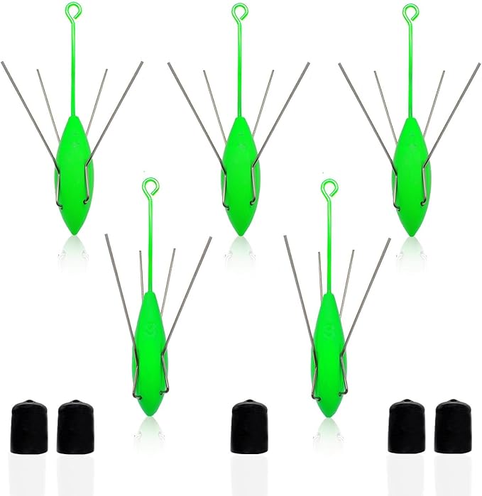 Premium 5 PCS Sputnik Sinker Fishing Weights - Heavy-Duty Long Tail Spider Sinkers for Saltwater Surf Casting, Catfishing,...