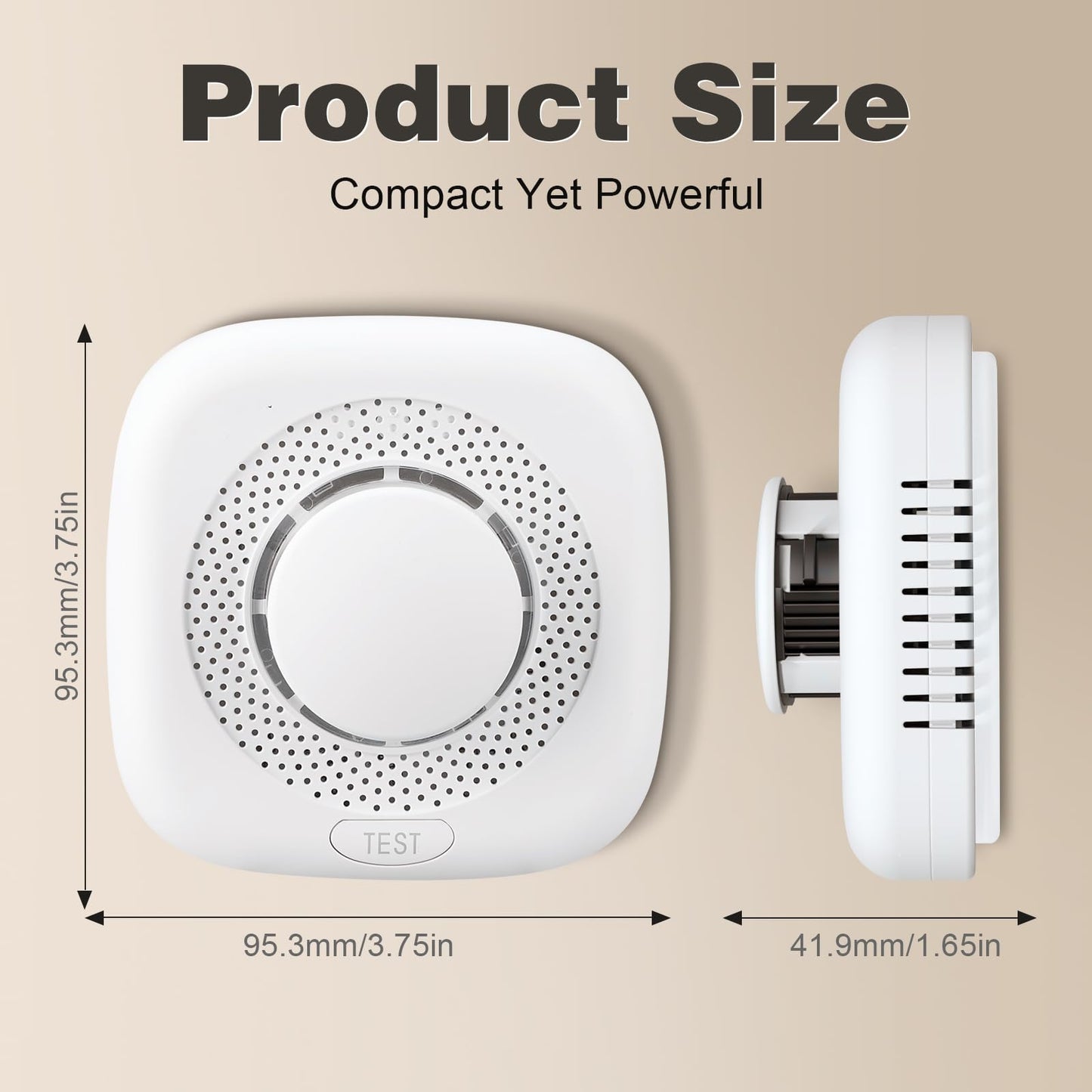 SHYEEH Smoke Detector, Fire Alarms Smoke Detectors, Smoke Alarm Battery Powered, Portable Smoke Detectors with LED Indicator, MY-S05, 4 Packs