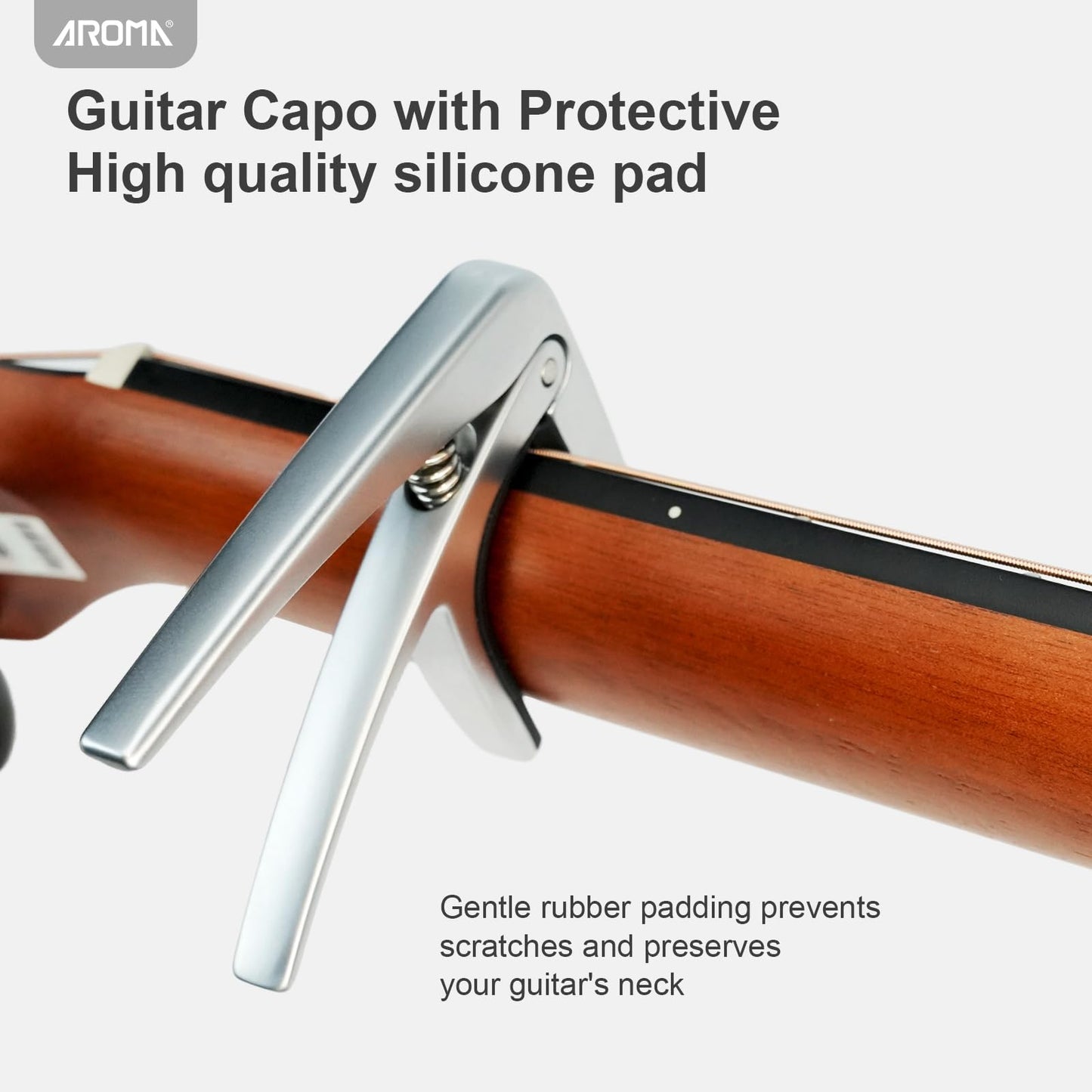 Aroma Guitar Capo For Classical Guitars With Steel Spring Trigger One Hand Quick Release Capo For Nylon Strings Wide Neck Guitar