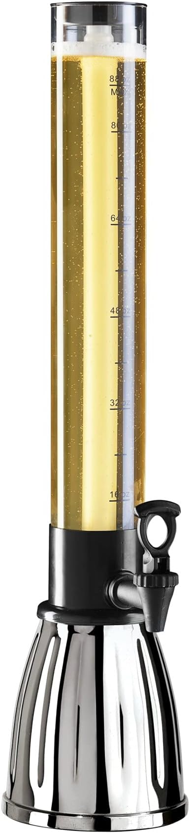 OGGI Beer Tower 88oz - Beverage Dispenser with Spigot & Ice Tube, Margarita Tower, Mimosa Tower, Perfect Drink Dispensers ...