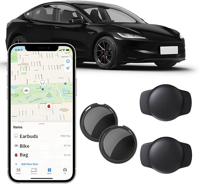 2 Pack GPS Tracker for Vehicles Pair with Apple Find My(iOS Only) Real Time Global Tracking Devices for Cars Hidden Magnet...
