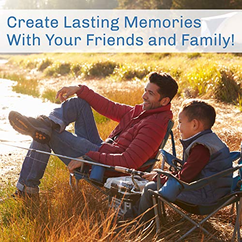 Fishing Rod and Reel Combo - Carbon Pole with Pre-Spooled Spinning Reel and Golf Grip Handle for Bass, Trout, Salmon, or C...
