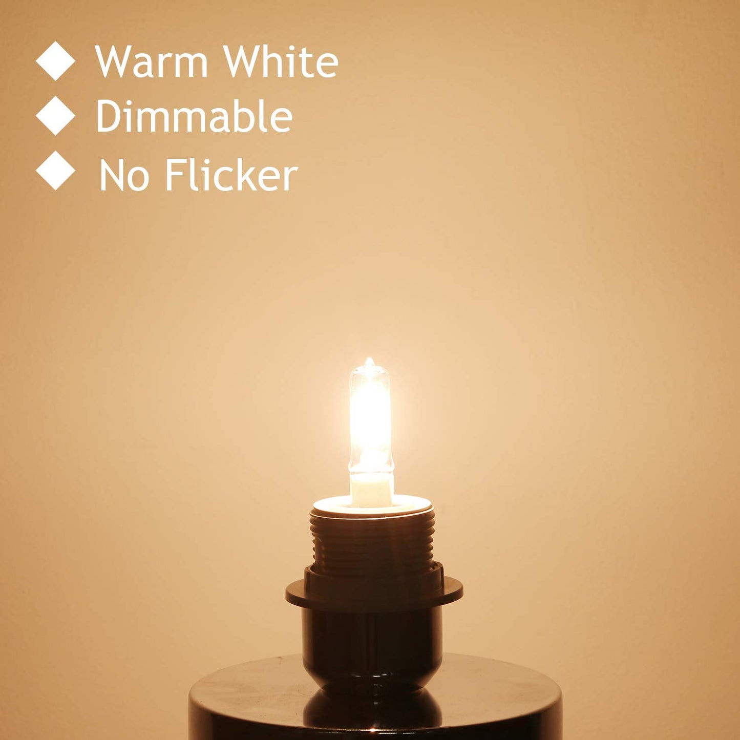 GMY JDE11 120V 100W T4 JDE11 Bulb, Mini Candelabra Base E11 Bulb, 1600lm 2800K Clear Dimmable 100 watt Halogen Light Bulbs for Ceiling fan light bulbs Replace E11 Led Bulb - 4Pack