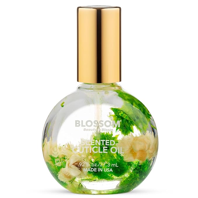 Blossom Cuticle Oil for Nails, Hydrating, Moisturizing, Scented Nail Oil Cuticle Care, Infused with Real Flowers, Made in USA, 0.92 fl. oz, Lemon Cookie
