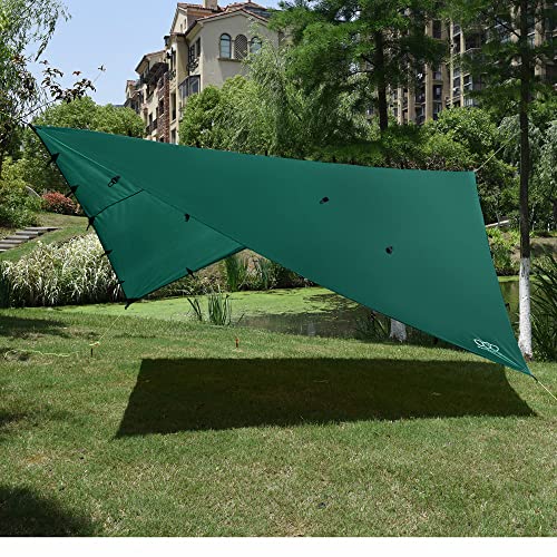Gold Armour Rainfly Tarp Hammock, Premium 14.7ft/12ft/10ft/8ft Rain Fly Cover, Waterproof Ultralight Camping Shelter Canop...