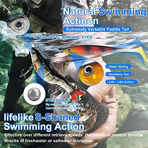 Fishing Lures Tackle Box Bass Kit, Including Animated Lure,Crankbaits,Spinnerbaits,Soft Plastic Worms, Topwater Lures,Hook...