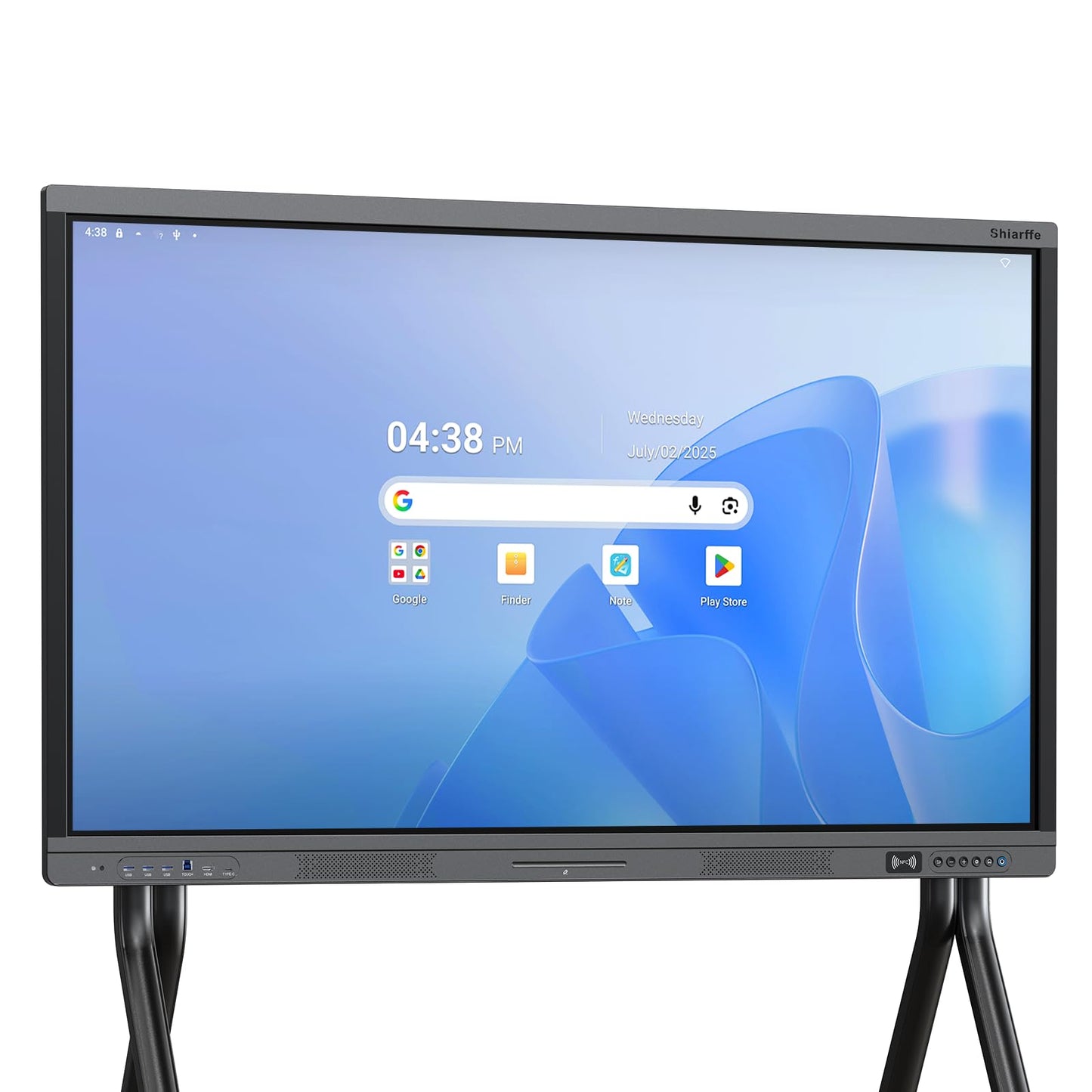 Shiarffe X5 Smart Board 55  4K Interactive Whiteboard Google Edla-Certified, Ota Software Updates Android 14 Os Octa-Core, Smart