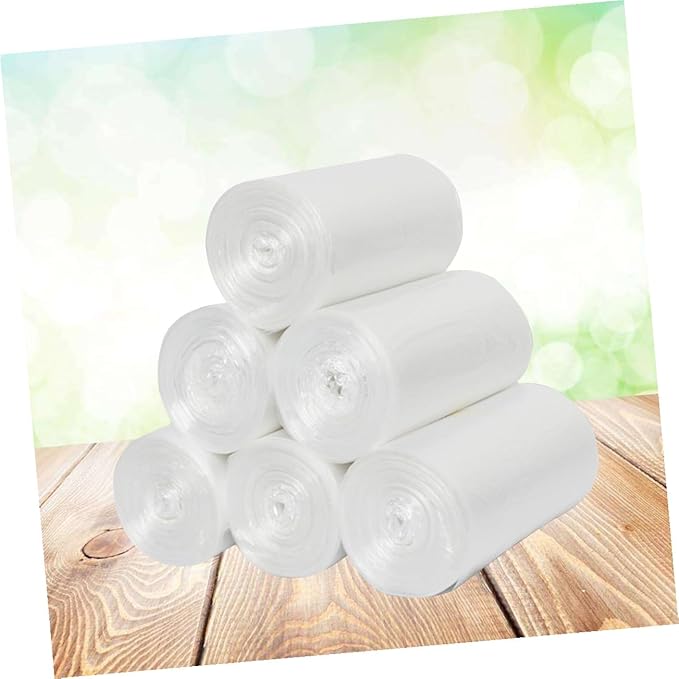 2 Rolls Transparent Heavy-duty Trash Bags Disposable Thickened Garbage Liners Strong Rubbish Bags for Kitchen Household Waste
