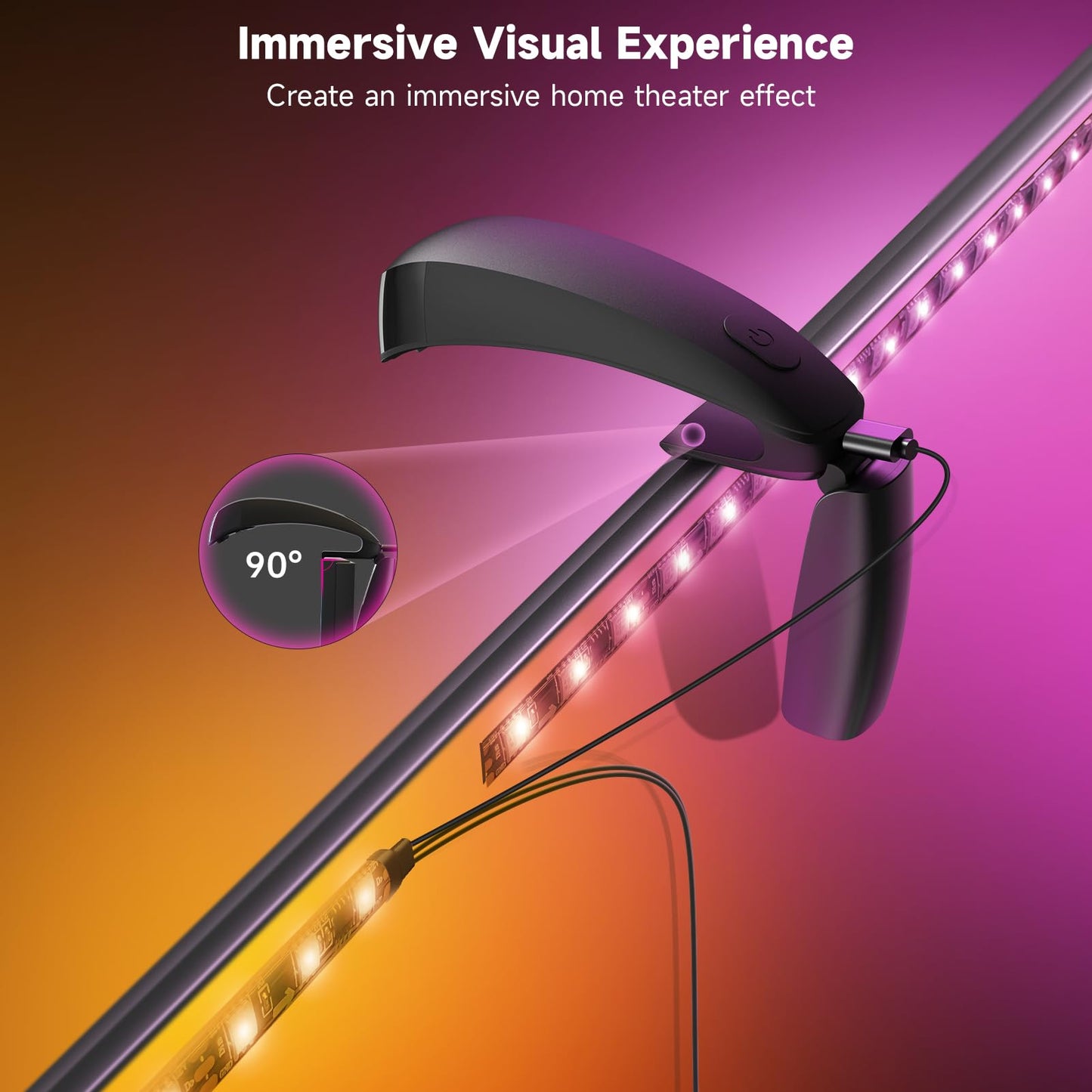 FFJ TV Backlight, 18ft RGB LED Strip Lights That Change with 75-85 Inch Screen, Smart App Control, Music Sync, for Home Decoration - Upgraded Version