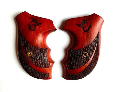 BMPL Hardwood Open Back Taurus Model 85 856 M 85 M85 M856 .38 Special 2" 2 inch Grips Hard Wood Checkered Finger Groove Handmade Handcraft #T0012
