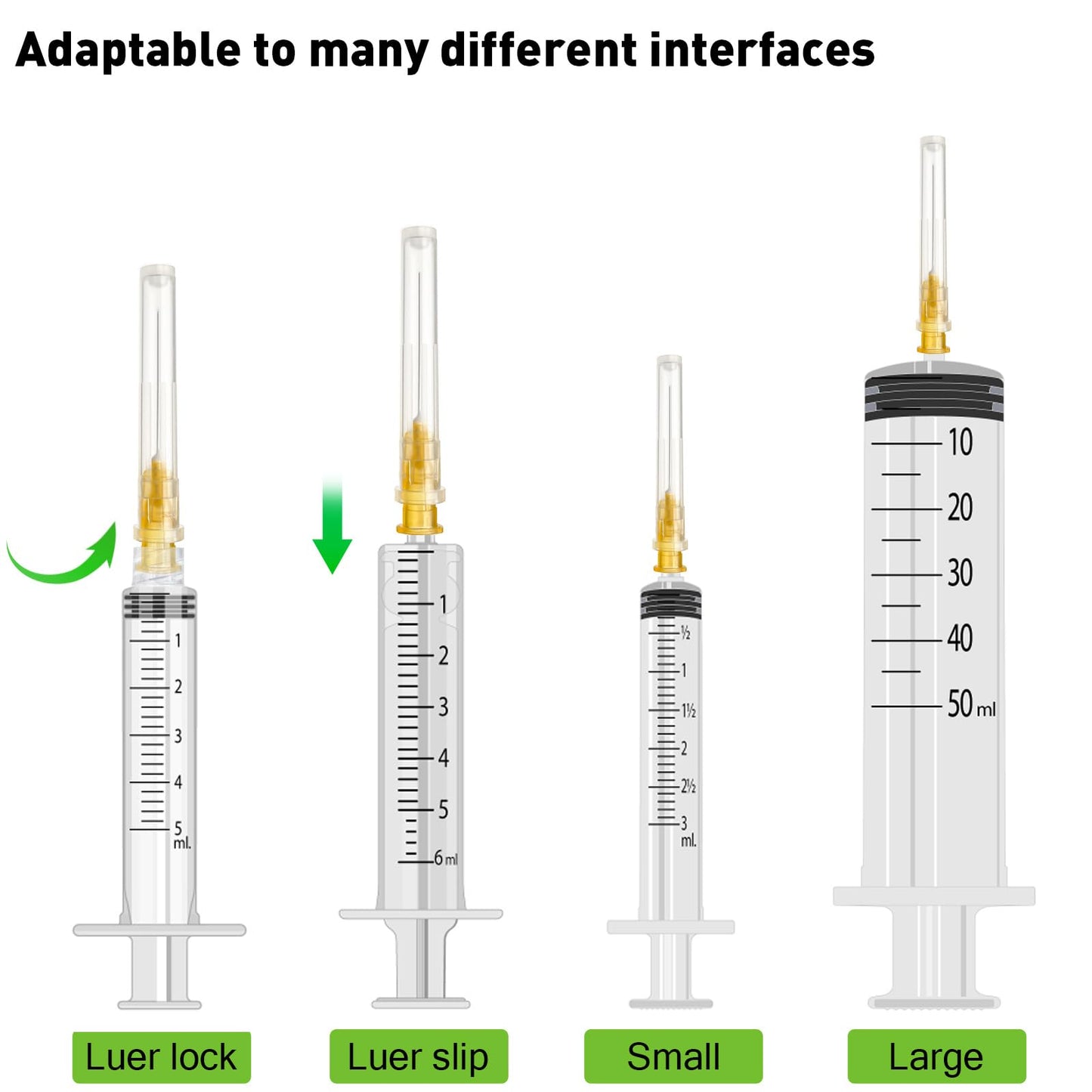 100Pack 25Ga 1 inch Needles(25mm) Luer Lock Lab Dispensing Accessories for Measuring,Refilling Inks