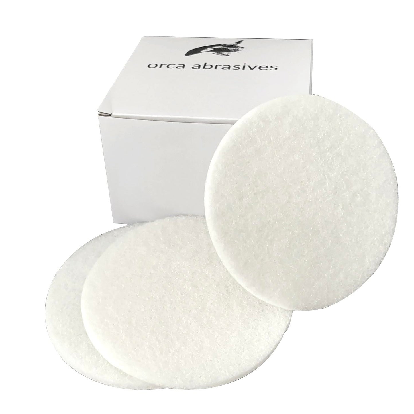 White Buffing Pad with Hook and Loop Back for Wood and Epoxy | Apply Hard Wax Oils and Stain