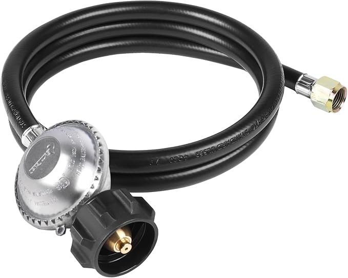 SHINESTAR 5 Feet Propane Hose with Regulator Replacement Part for Portable Propane Grill, Blackstone 28"/36" Griddle, Fire...