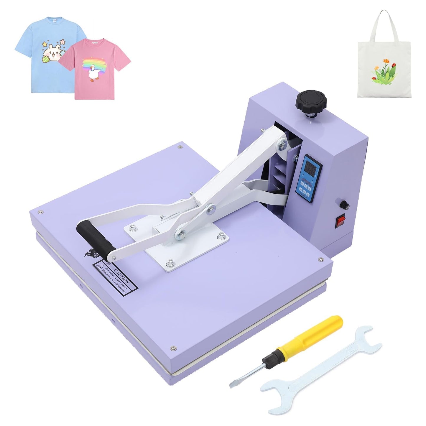 16x24 Heat Press Machine for t Shirts, Fast Heating, Industrial Quality with Adjustable Pressure Industrial Digital Heat Transfer Machine Sublimation for t-Shirt, Purple