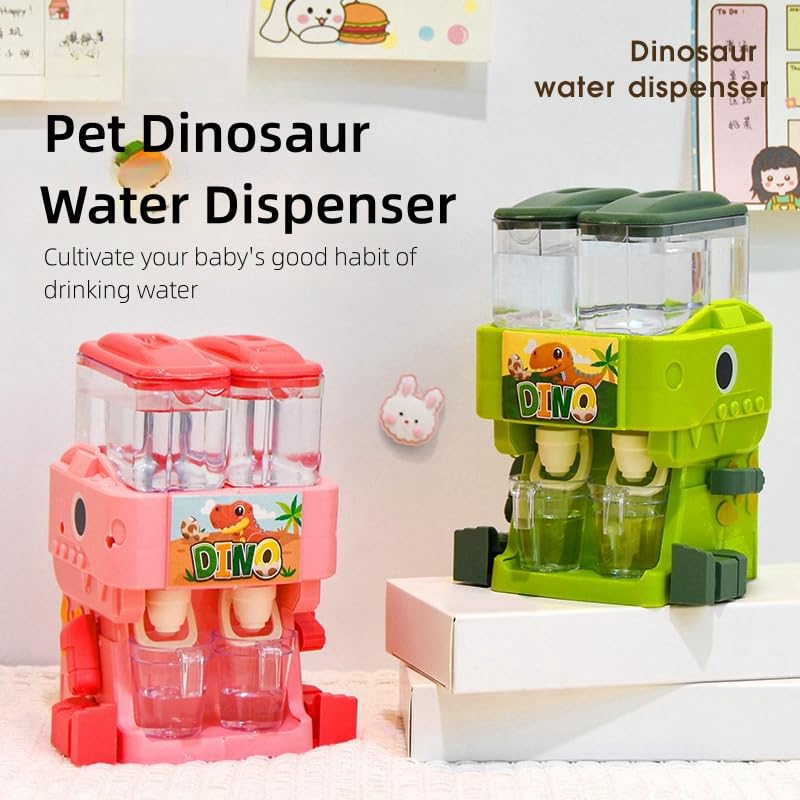 RMISODO Mini Water Dispenser for Kids Adorable Dinosaur Water Machine, Double Water Outlet Drinking Water Fountains Toys f...