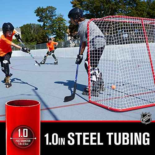 Franklin Sports Youth Street Hockey Net - Indoor Outdoor Steel Hockey Goal for Kids Roller Street - 54" Inches