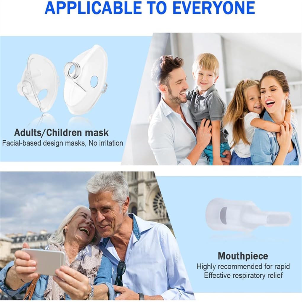 Meowyn Nebulizer Machine for Adults & Kids, USB-C Rechargeable Nebulizer with Portable Design, Easy to Use & Clean, Silent, Efficient Atomization for Home and Travel Use