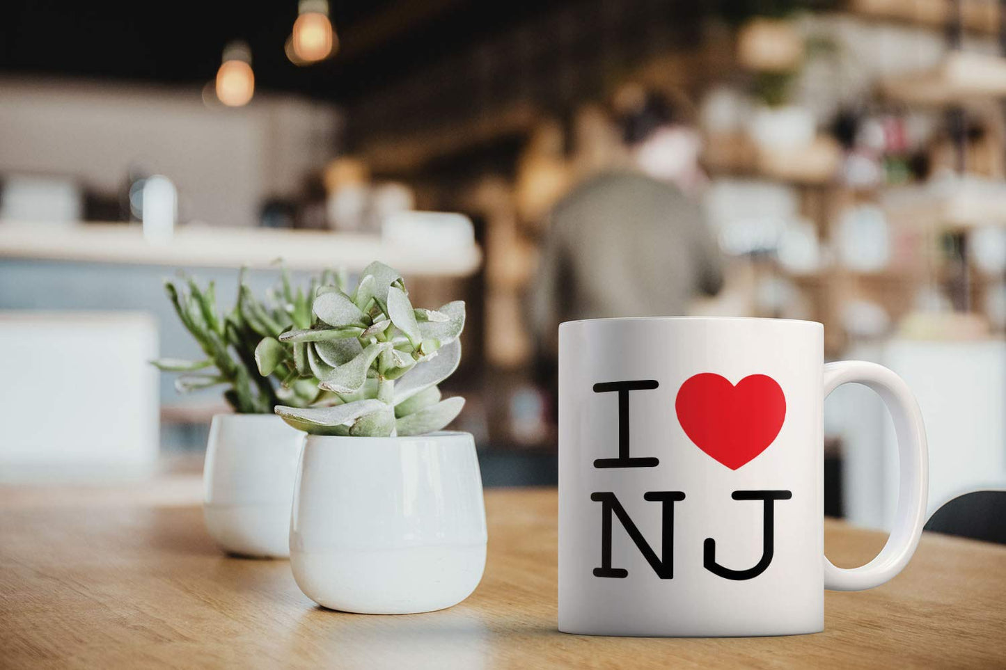 MUGBREW I Love NJ New Jersey Ceramic Coffee Mug Tea Cup, 11 OZ