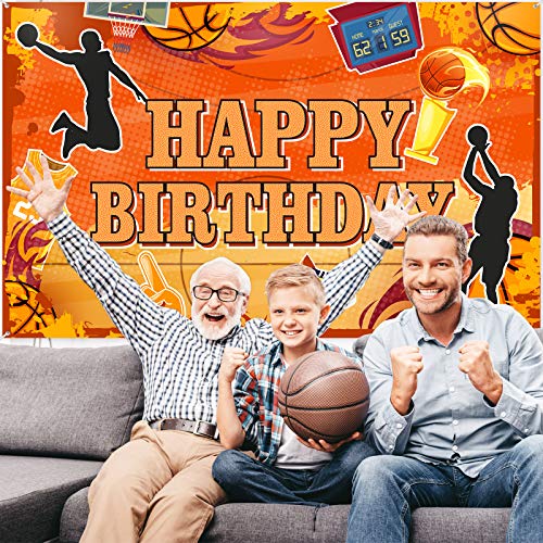 Boao Basketball Birthday Backdrop Happy Birthday Basketball Banner Party Decoration Sports Photography Background Supplies...