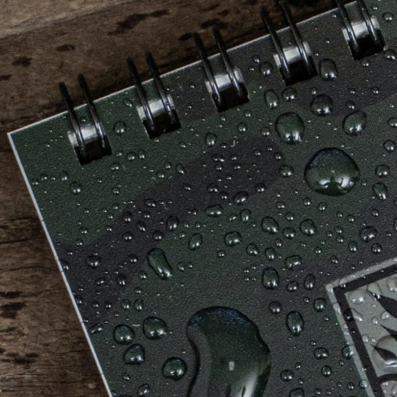 Rite in the Rain Weatherproof Top Spiral Notebook, 3”x 5”, NightHawk Camo Cover, Universal Pattern, 3 Pack (No. NHC35-3)