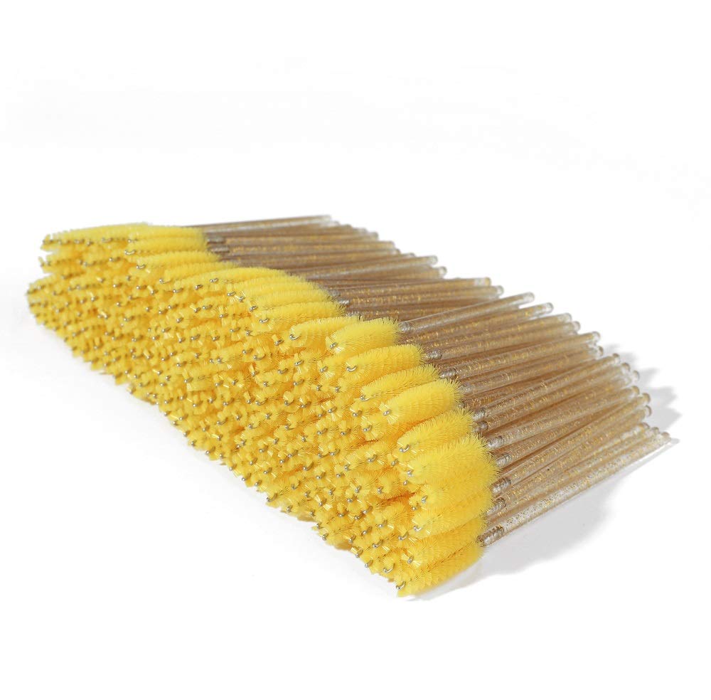 LASSKY 200Pcs Disposable Eyelash Mascara Brushes, Eye lash Brush, Mascara Wands, Spoolies for Eyelash Extensions, Lash Wand, Eye