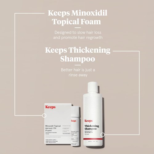 Keeps Minoxidil Foam and Thickening Shampoo Bundle for Hair Growth