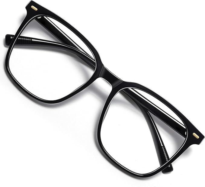 MACJERO Oversized Square Blue Light Blocking Glasses for Women Men, Anti-Fatigue Computer Monitor Gaming Glasses Reduce Ey...