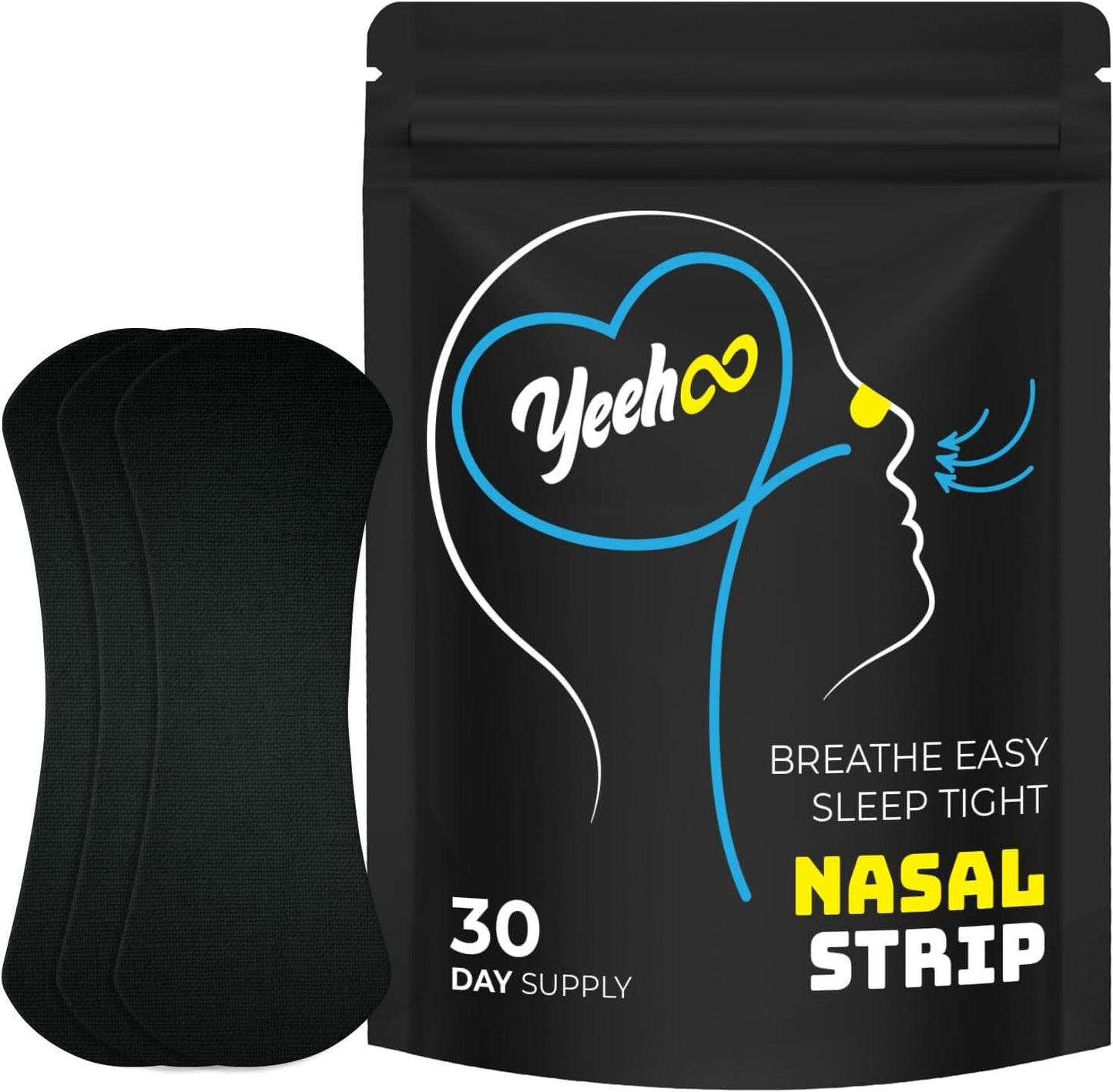 YeeHoo Anti-Snoring Nasal Strips for Sleep: Breathe Easy and Improve Airflow, Comfortable Fit for Better Breathing and Quality Rest, Ideal for Snorers, Office Workers, Athletes & Pregnant Women