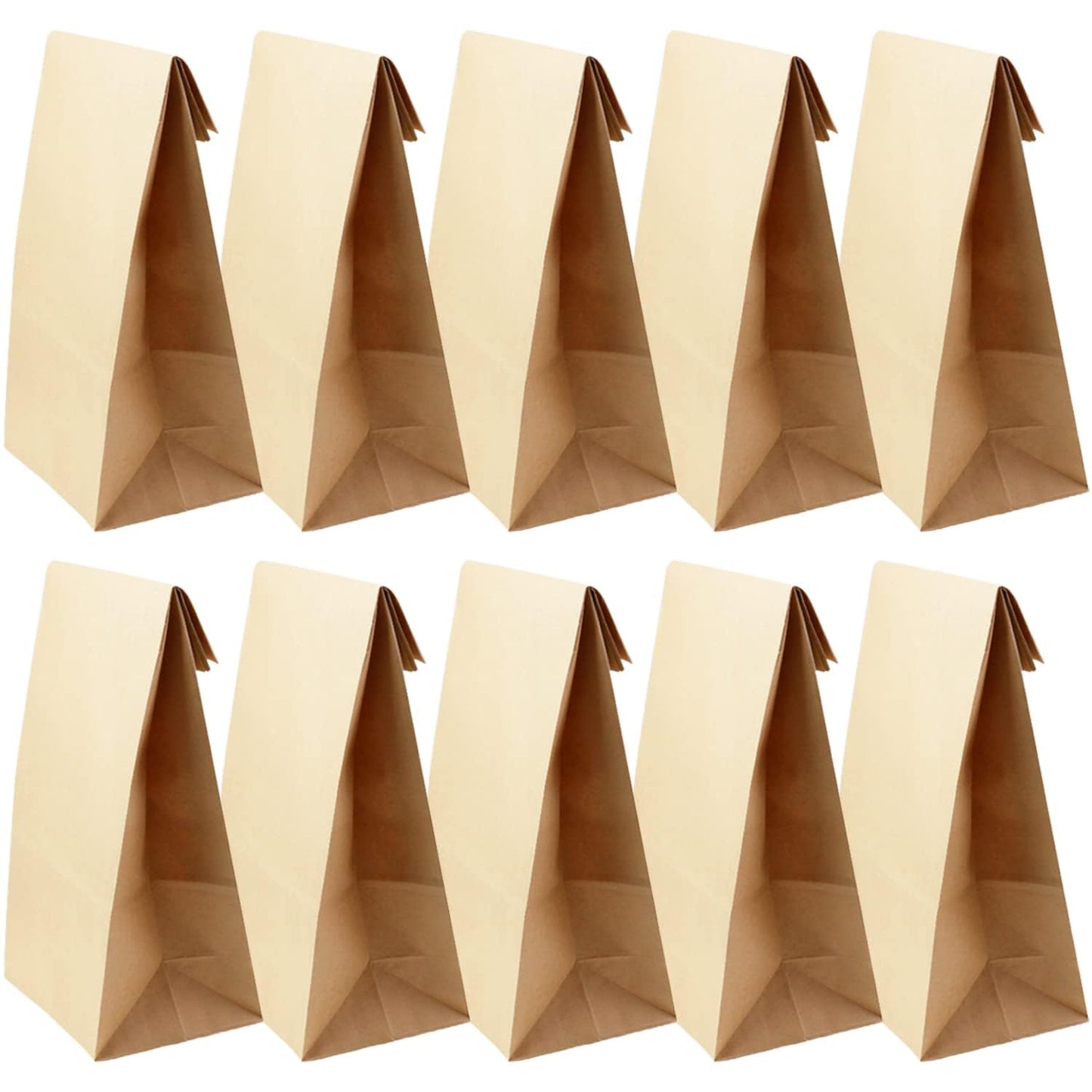 BadenBach 50 Pack 12 Lb Brown Paper Lunch Bags, 12.5" x 7" x 4.3" Large Bread Bags Bulk, Heavy Duty kraft Paper Sacks for Grocery Wrapping, Retail Shopping, Bakery, Party Favors