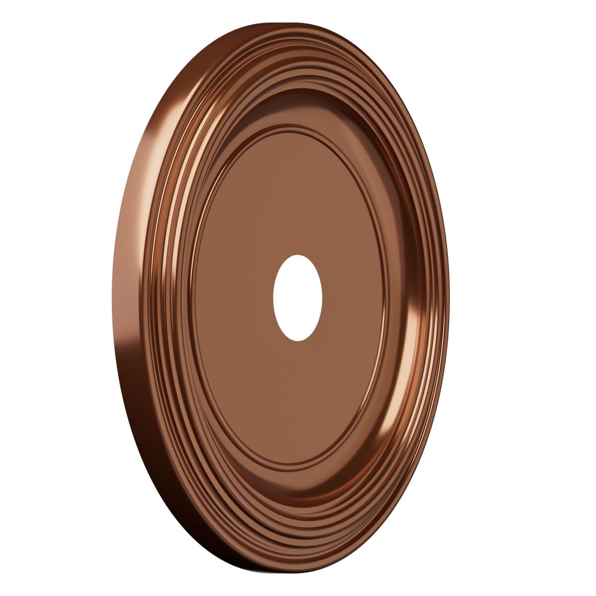 Ekena Millwork 22Od X 3 1/2Id X 1 1/2P Traditional Thermoformed Pvc Ceiling Medallion (Fits Canopies Up To 13 1/2), Bright Coat