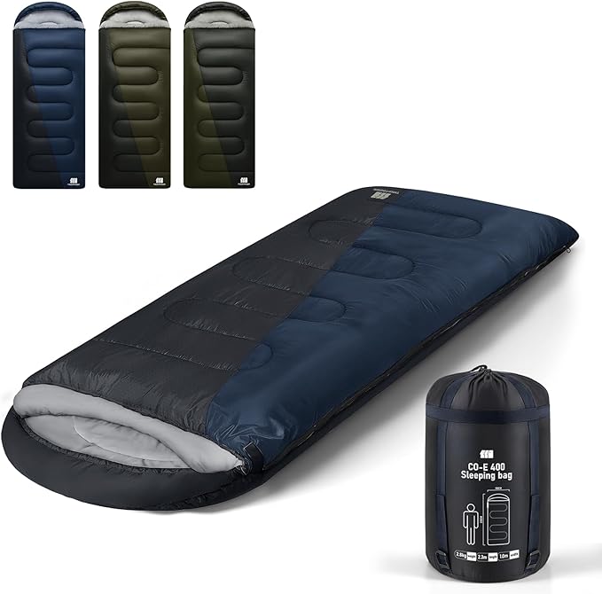 TANSTRIDER XXL Winter Sleeping Bags for Adults Cold Weather,Camping Sleeping Bag for Kids with Compression Sack,4 Season C...