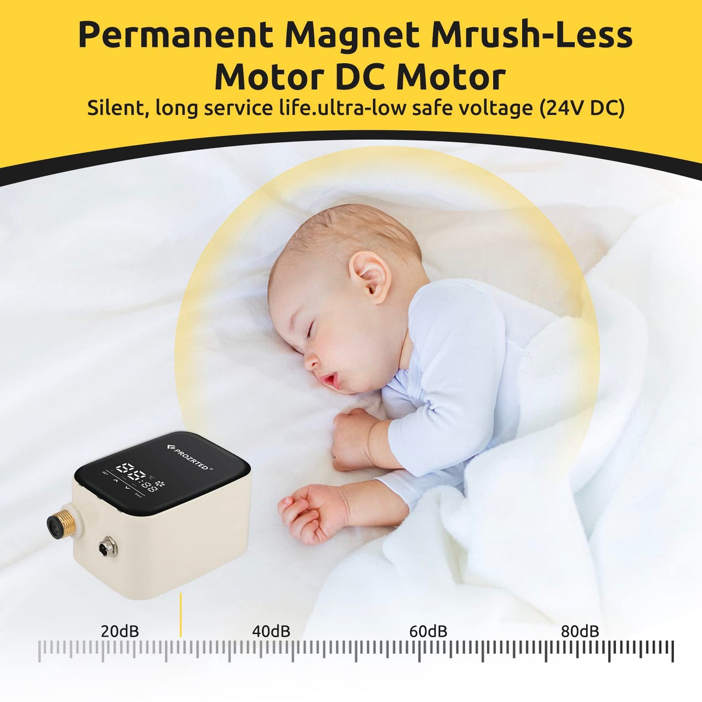 HBS24-12T Digital Smart Instant Hot Water Recirculating Pump Kit – Built-in Thermostat, Timer, Digital Screen, Extremely Quiet, Under Sink Recirculation System