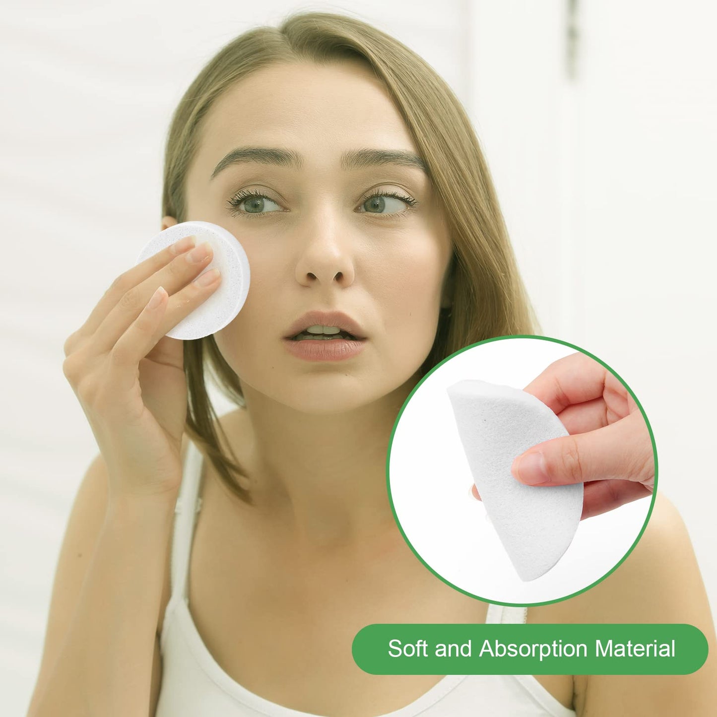 120 Pcs Facial Sponge Compressed, Luxiv Face Cleansing Sponge Estheticians Compressed Makeup Facial Sponge Round Wash Face Spong