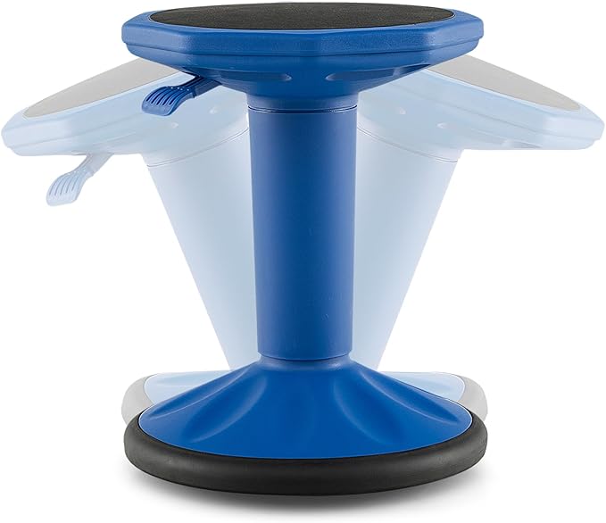 Giantex Wobble Stools for Classroom Seating - Wiggle Stool with Adjustable Height, 24" Active Learning Stool, Sitting Balance Chair for School, Office Stand Up, Flexible Seating Wobble Chair, Navy