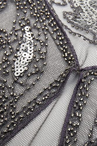 BABEYOND 1920s Shawl Wraps Sequin Beaded Evening Cape Bridal Shawl Bolero Flapper Cover Up