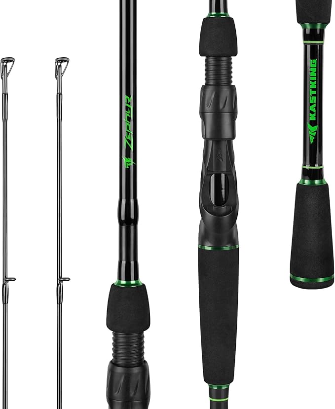 KastKing Zephyr Dual Tip Fishing Rod, Lightweight KastFlex IM6 Graphite Spinning & Casting Rod, Fuji O-Ring Guide, Dual Ti...