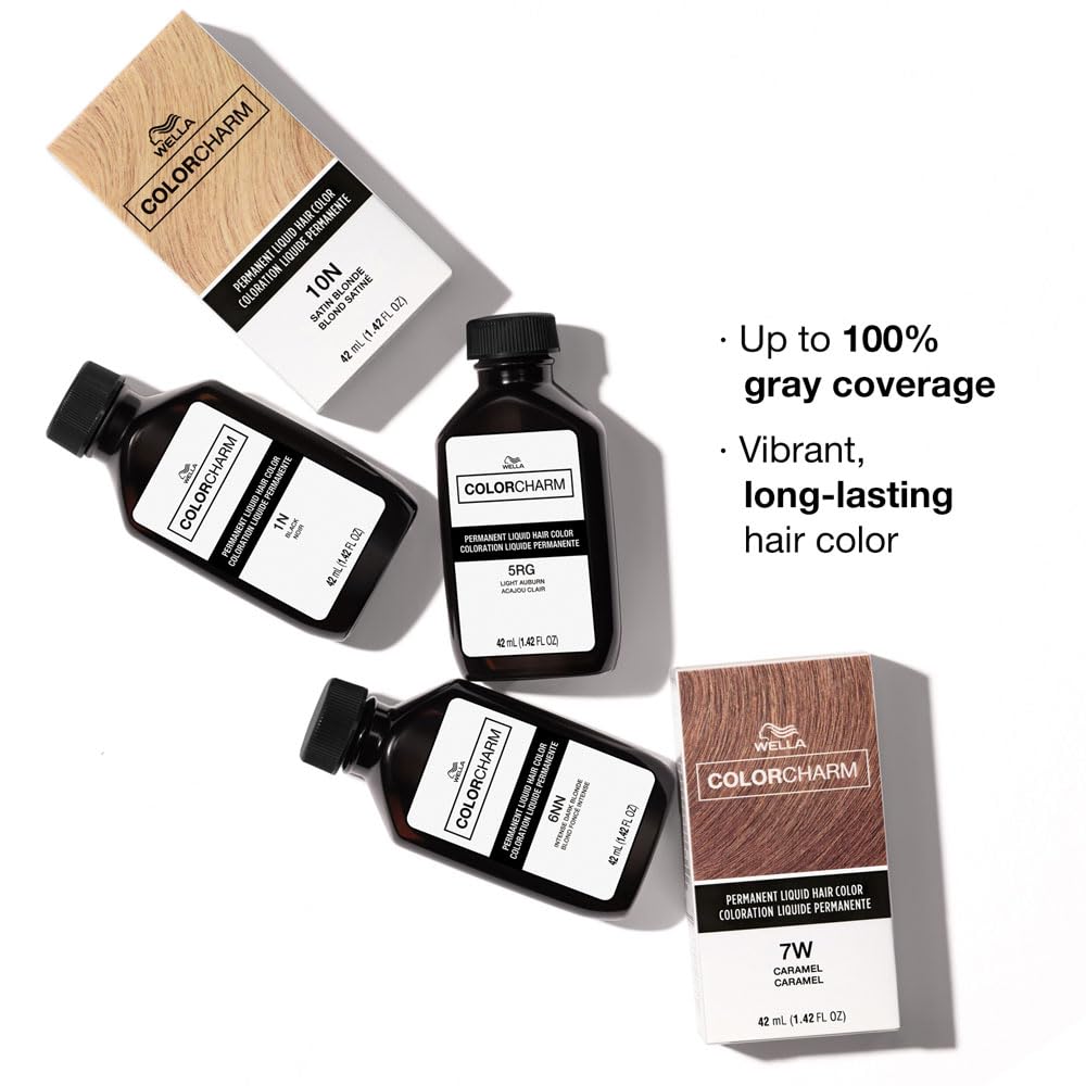COLORCHARM Permanent Liquid Hair Color for Gray Coverage | 6R Red Terra Cotta| 1.4 Fl Oz