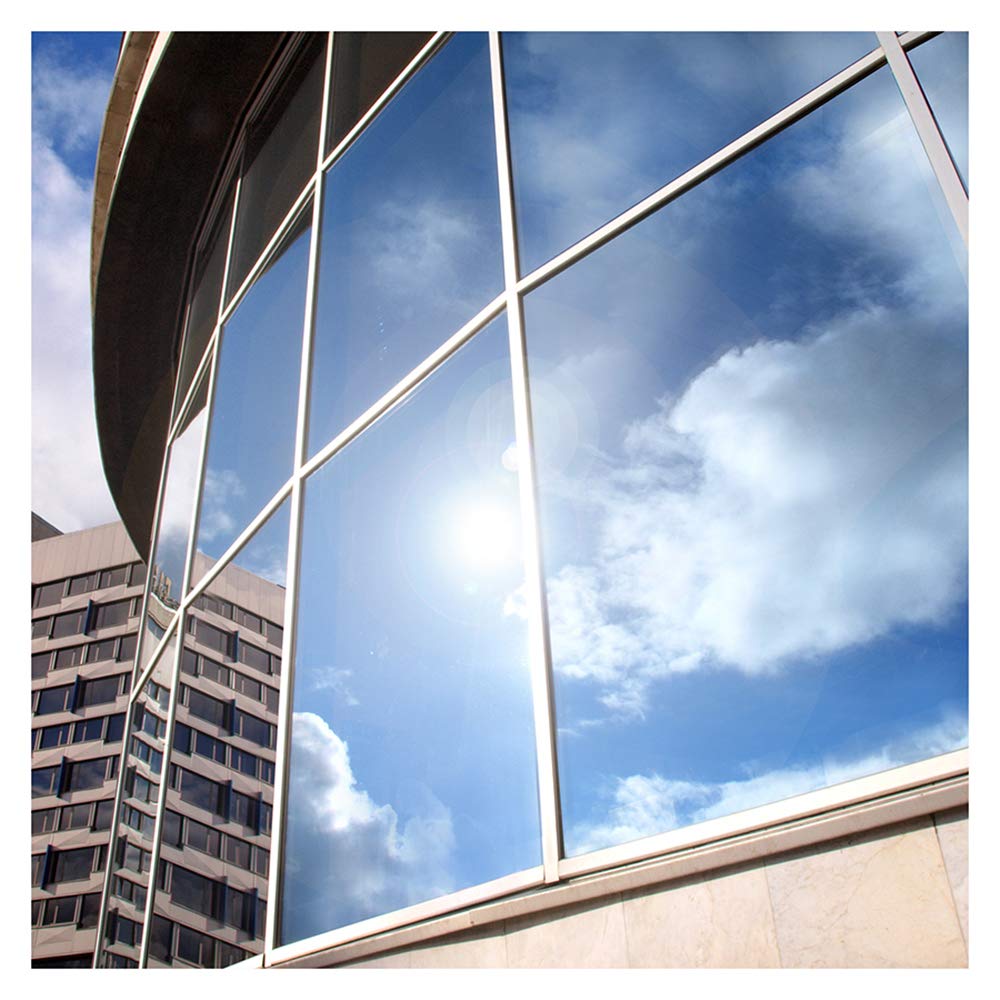 BDF EXS15 Exterior Window Film Daytime Privacy and Sun Control Silver 15 (Dark) - 36in X 7ft