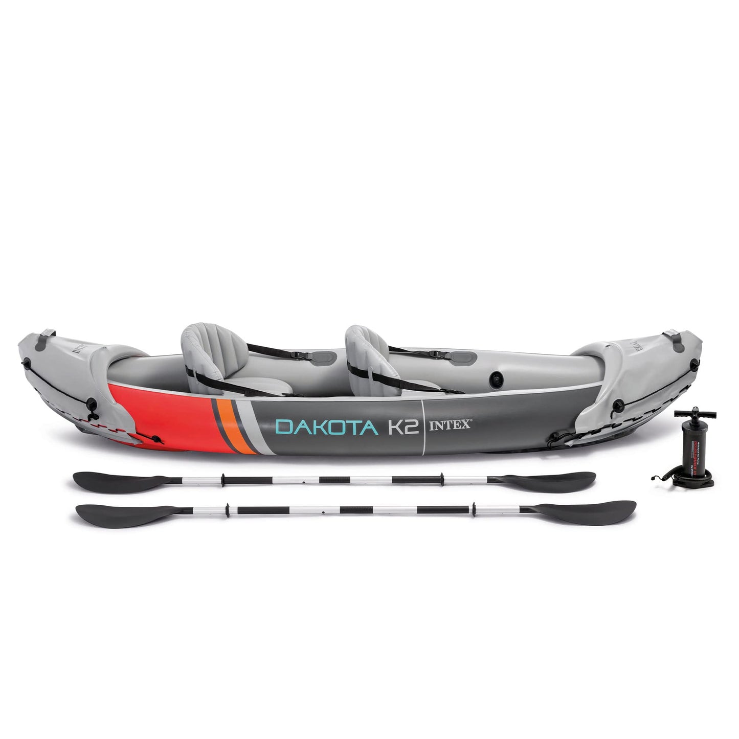INTEX 2-Person Inflatable Kayak Set, Dakota K2 with 86in Oars and Pump